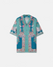VERSACE Coral Theatre Silk Shirt Mens Apparel